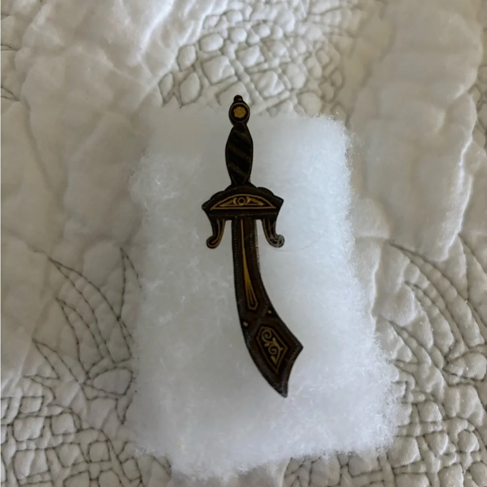 vintage sword pin brooch